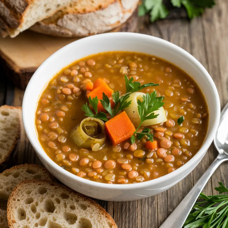 leek and lentil soup